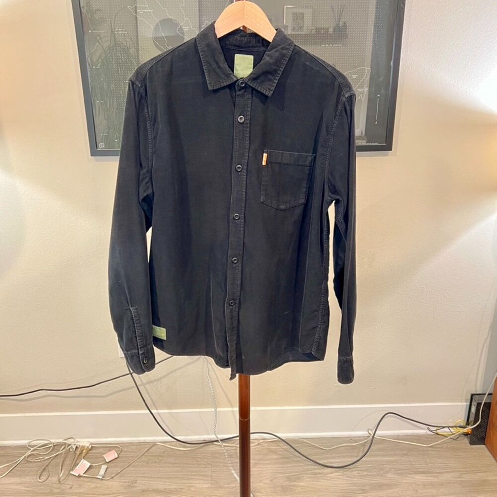 International Stussy Tribe  - VTG LS Thin Wale Corduroy Shirt - Black